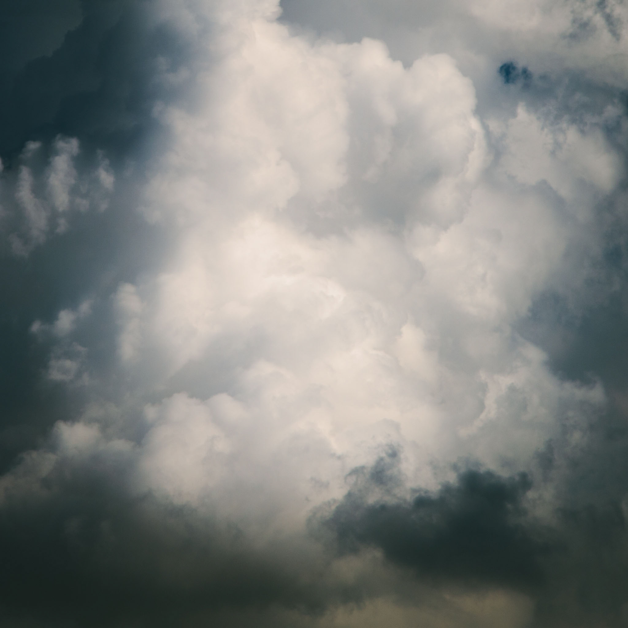 Moody clouds with dramatic depth and shadow